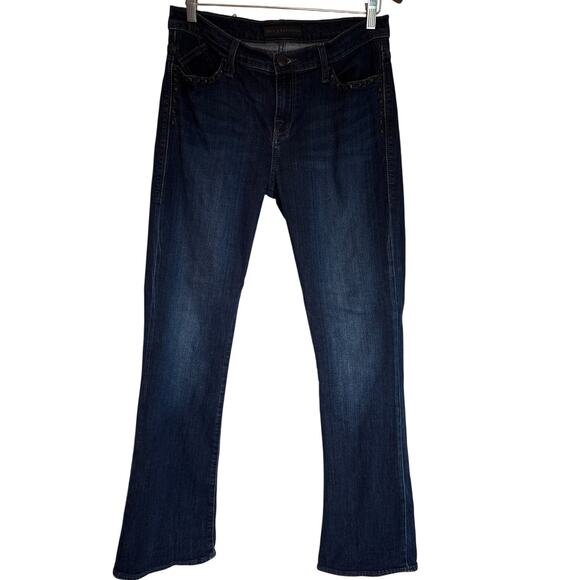 Rock & Republic Kasandra Bootcut Flare Jeans 12M Dark Wash Studded - Picture 2 of 6
